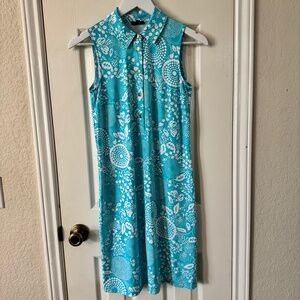 Talbots Turquoise Sleeveless Floral Size XS